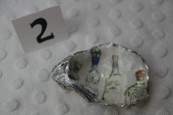 Oyster Trinket Dish (Silver Tequila)