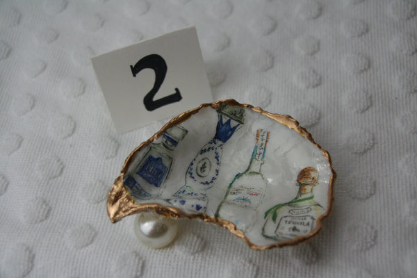 Oyster Trinket Dish (Gold Tequila)